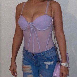 Light purple corset top